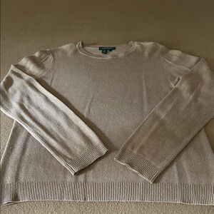 Ralph Lauren Tan Silk-Cashmere Sweater